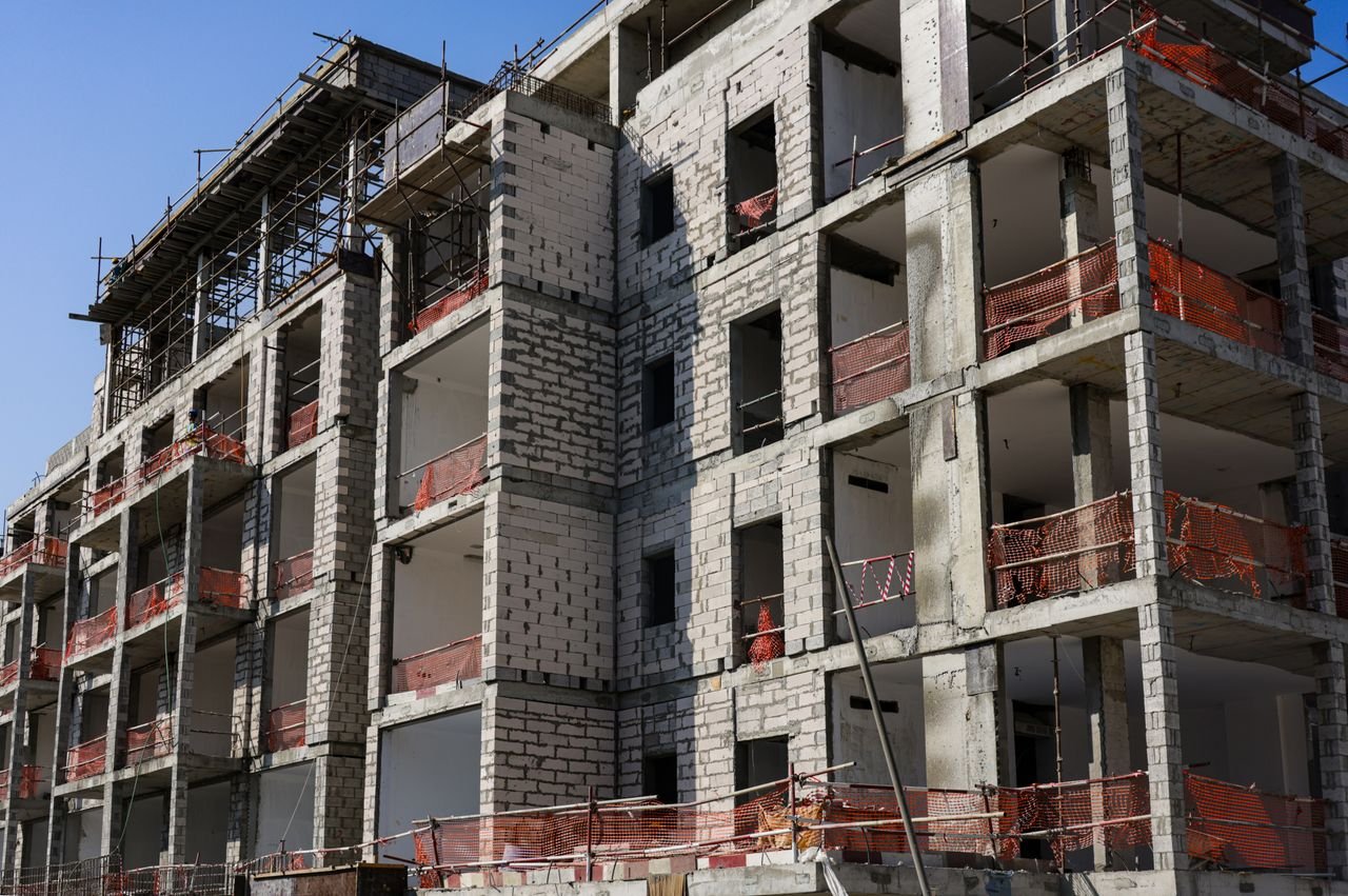 A building construction site